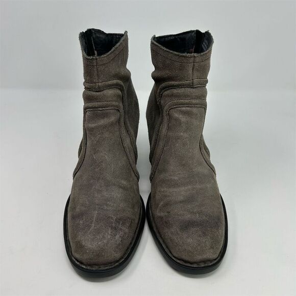 Born Women's Abby Gray Ankle Booties Size 8M Casual Zip Block Heel Fall - Picture 5 of 13